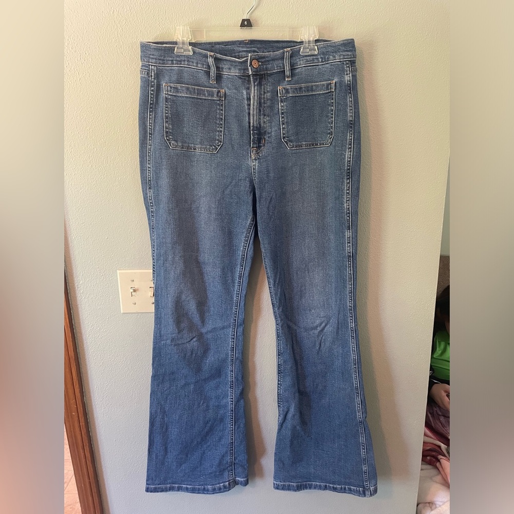GAP high rise flare jeans, size 14